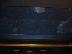 Theater ceiling and fiber optics