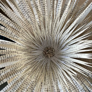  Fleur en papier recyclé et bois flotté.  Découvrez ZIA, une fleur artisanale unique réalisée à partir de papier de livres recyclés, montée sur un socle en béton coulé et agrémentée de bois flotté. Cette création allie poésie et écologie, offrant une décoration raffinée et durable. Parfaite pour apporter une touche naturelle et artistique à votre intérieur, Zia s’intègre idéalement dans un salon, une chambre ou un bureau.