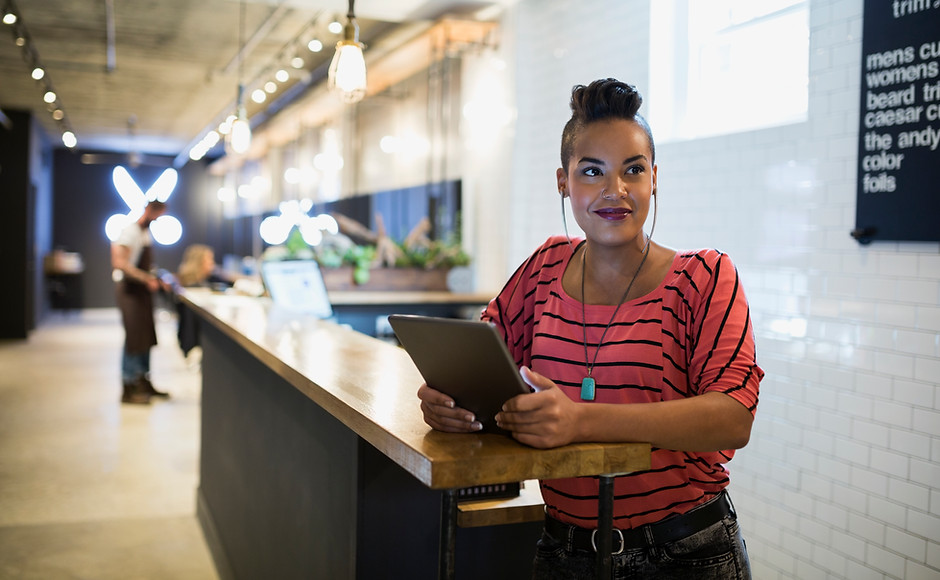 Woman with Hipster Hairstyle