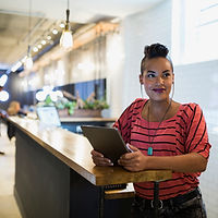 Woman with Hipster Hairstyle