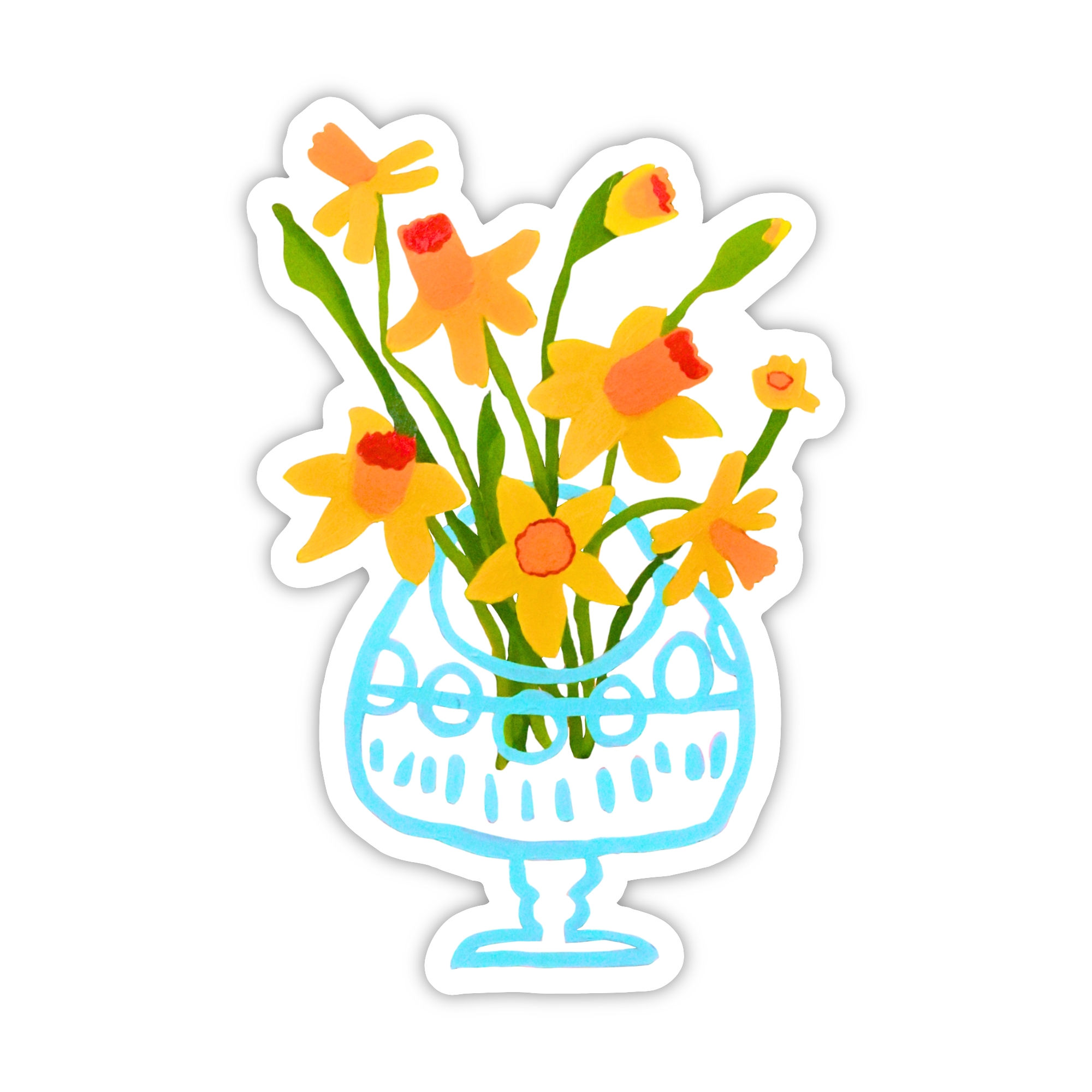 daffodil 3" sticker