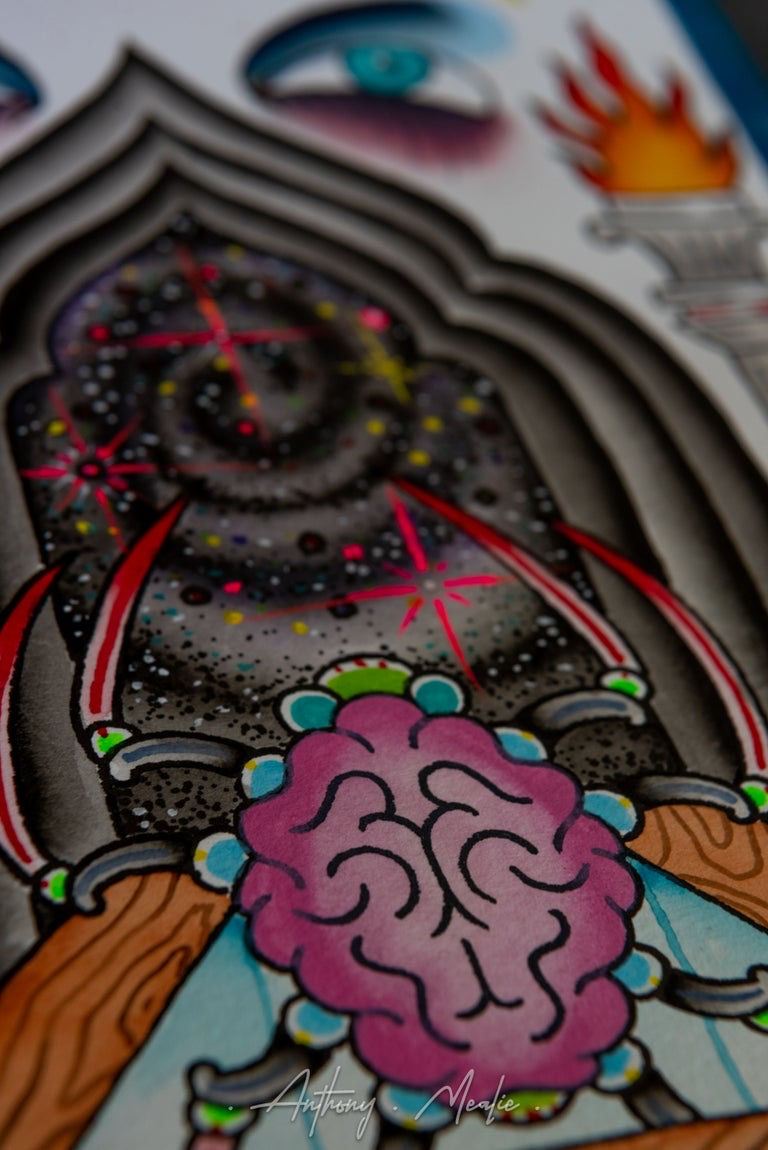 Thumbnail: Anthony Original - Spacey Spider Brain (8" x 12")