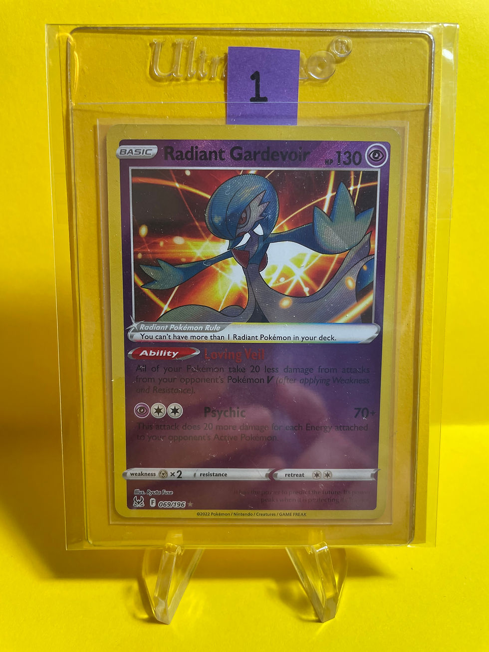 radiant gardevoir card sleeved