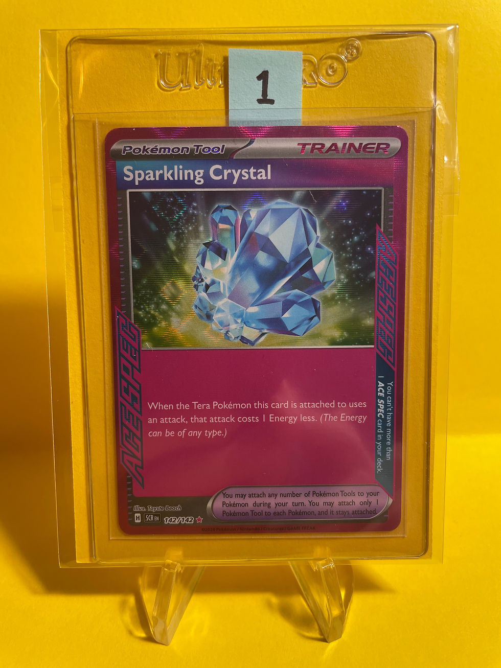 sparkling crystal card sleeved