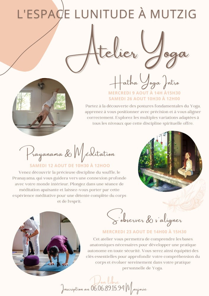 YOGA au mois d'août -