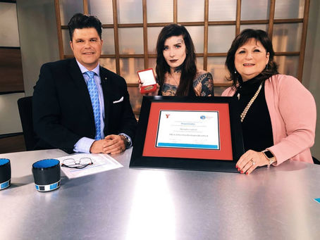 memphis mori on tv receiving the ymca peace medal in 2018