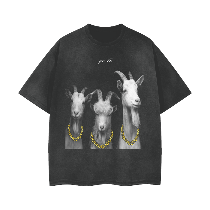 3 Headed Goat Oversized Tee