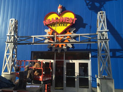 Multi-layered single-sided sign with channel letters