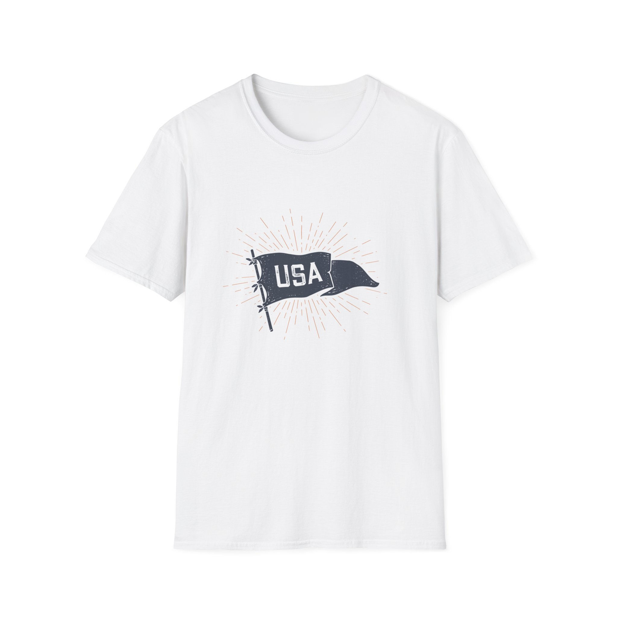 USA Flag Unisex Softstyle T-Shirt