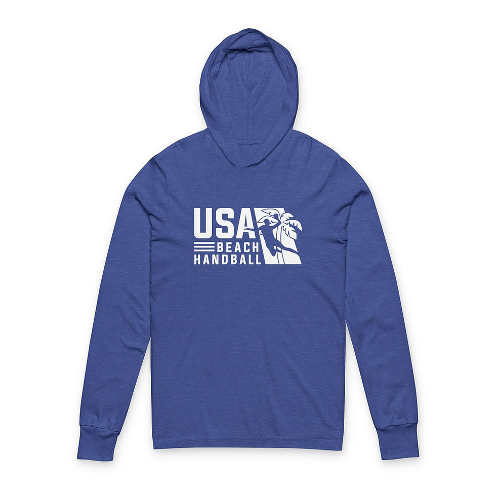 Thumbnail: USA Beach Handball Hooded Long Sleeve Tee