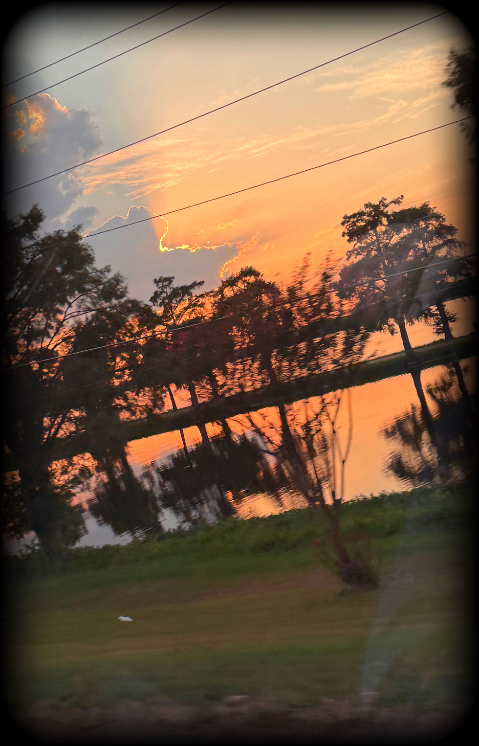 Sunset over the lake