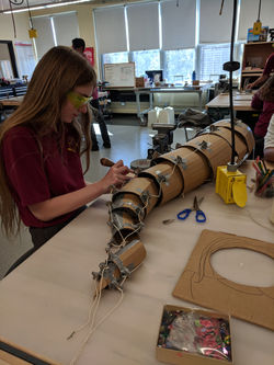 Articulated Cardboard Dinosaur Tail