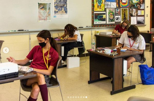 Socially Distanced Classroom