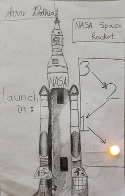 Aarav's LED Light Rocket Drawing