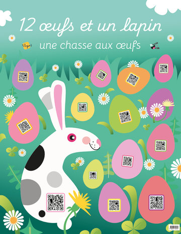 Couverture de 12 œufs et un lapin