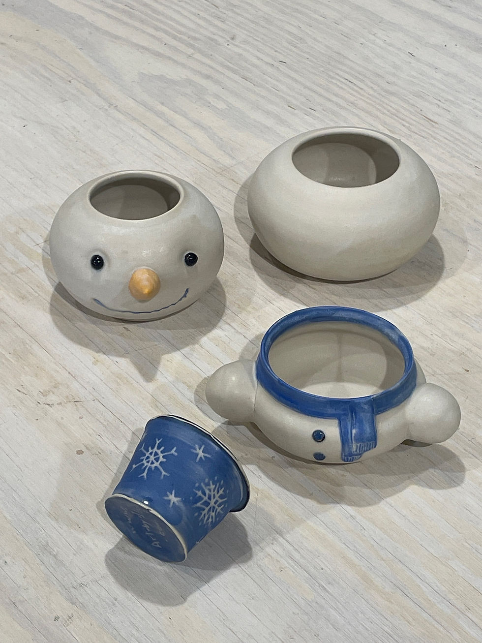 Thumbnail: Snowman Multi-Compartment Cookie Jar