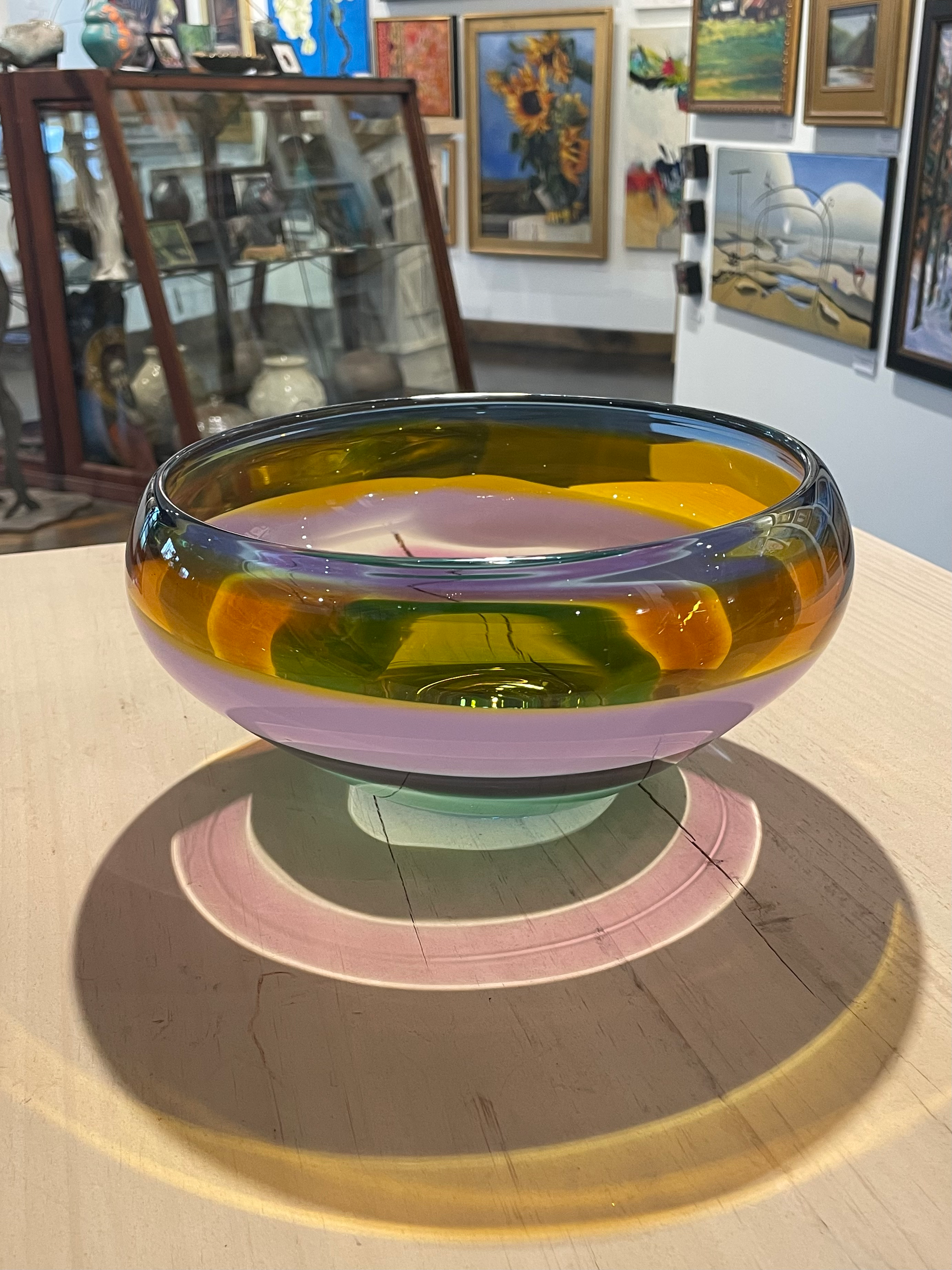 Striped Glass Bowl