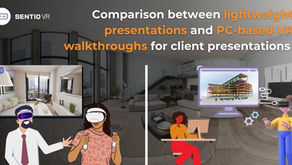 Comparison between lightweight presentations and PC-based VR walkthroughs for client presentations