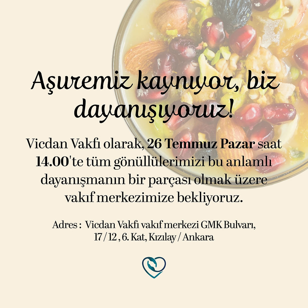 AŞUREMİZ KAYNIYOR, BİZ DAYANIŞIYORUZ!