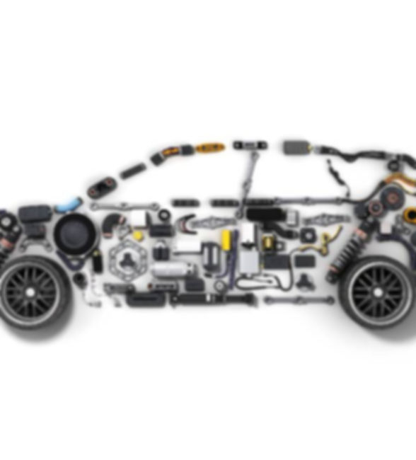 Outline of a car made vehicle parts