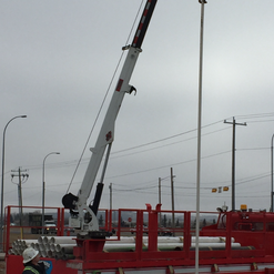 Water drilling system getting installed