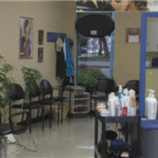 Waiting area of the salon