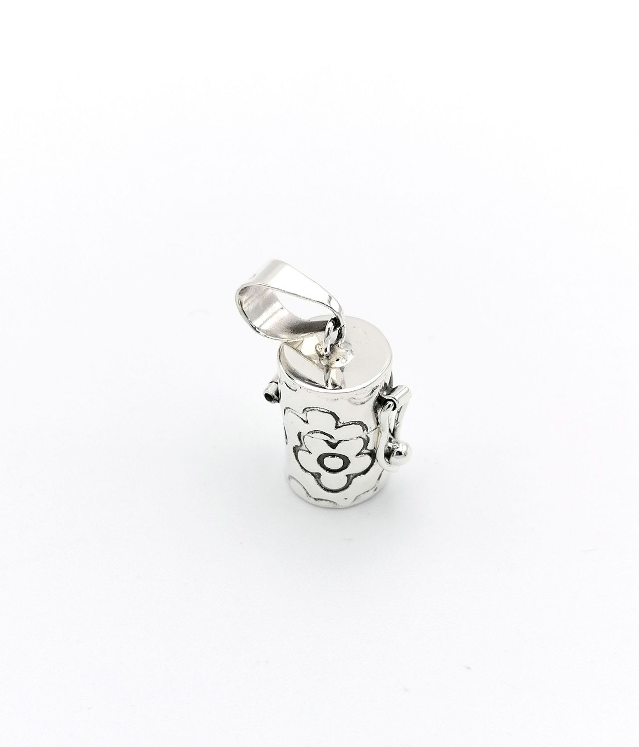 Cofre de los deseos urna cremación flores chico plata. 925