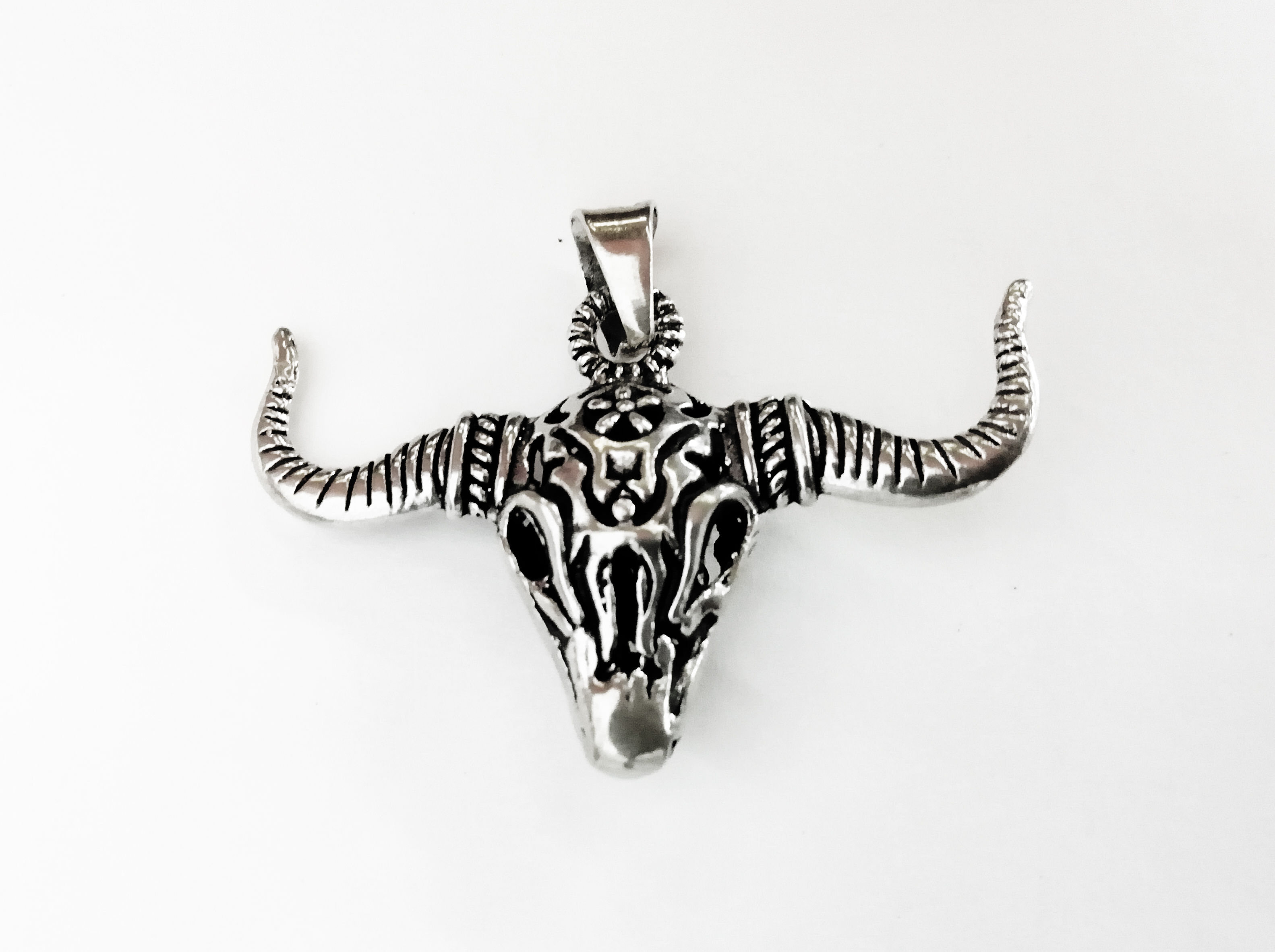 Craneo Cabeza de Toro decorado