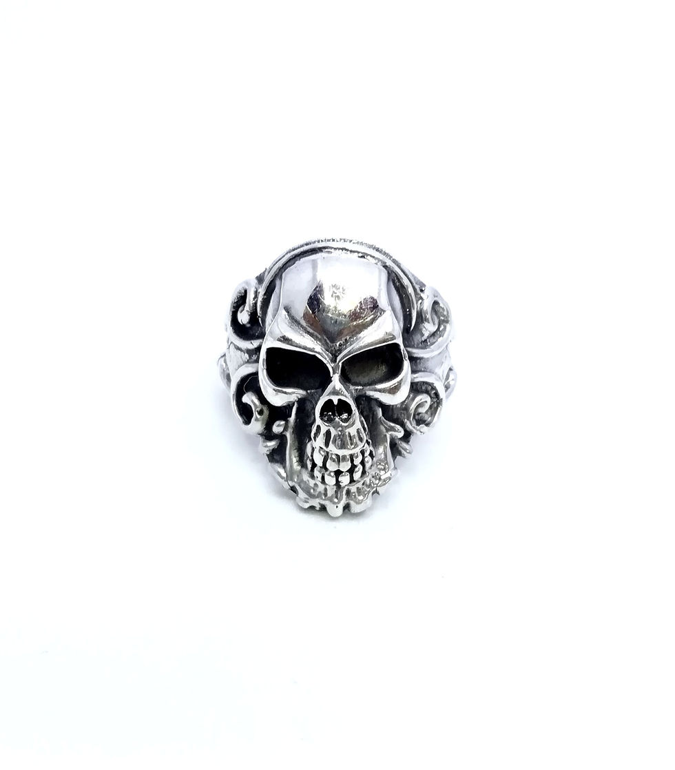 Miniatura: Anillo calavera decorado grands