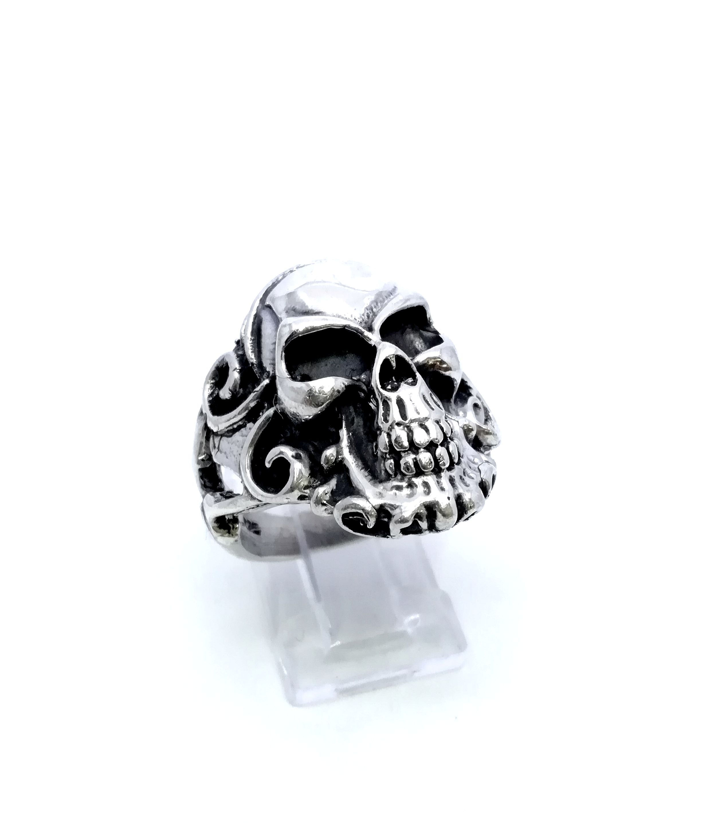 Anillo calavera decorado grands