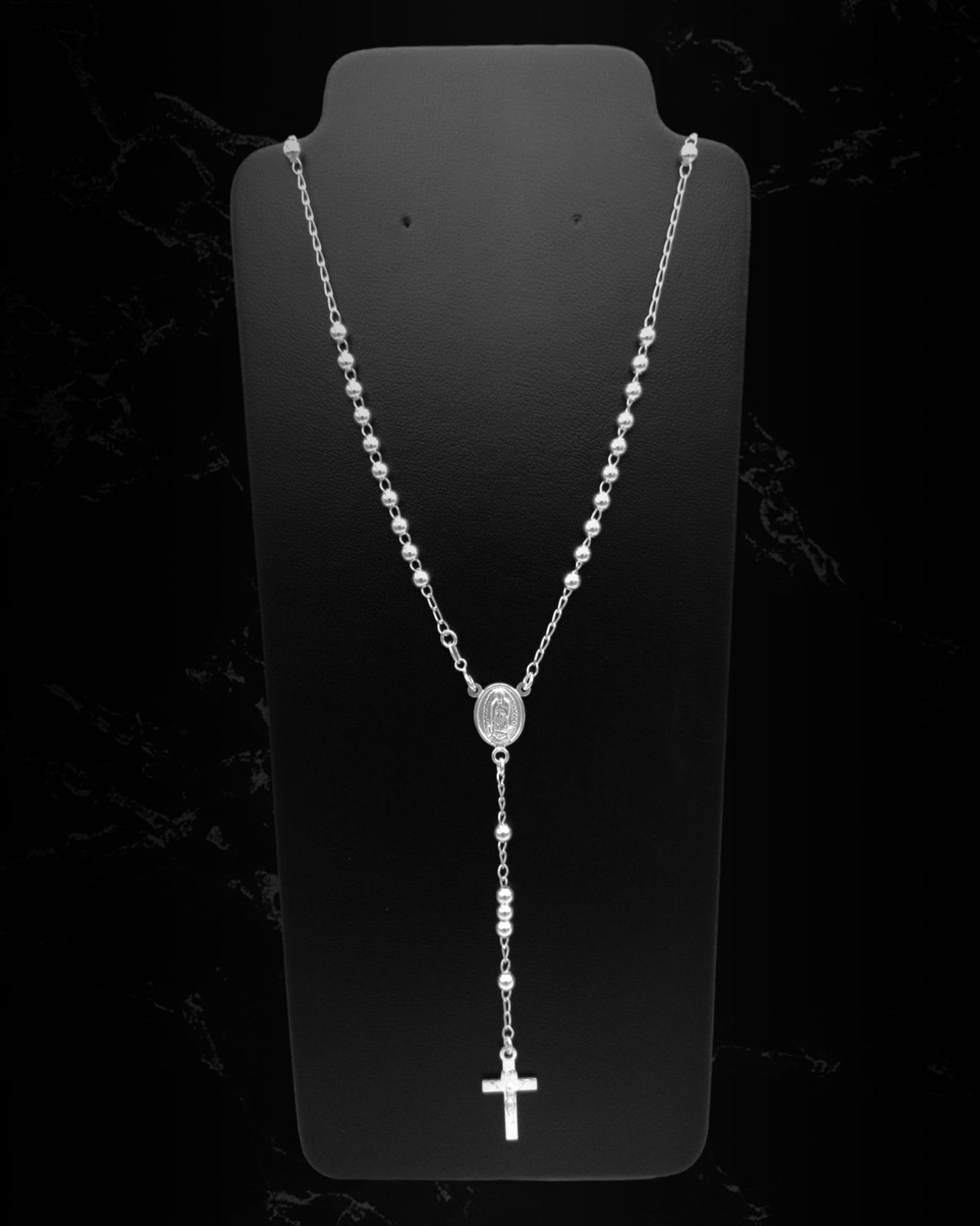 Rosario bola lisa 4.0 mm plata.925