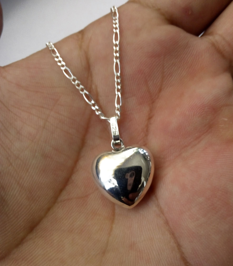 Miniatura: corazon bombeado liso mediano (no incluye cadena)