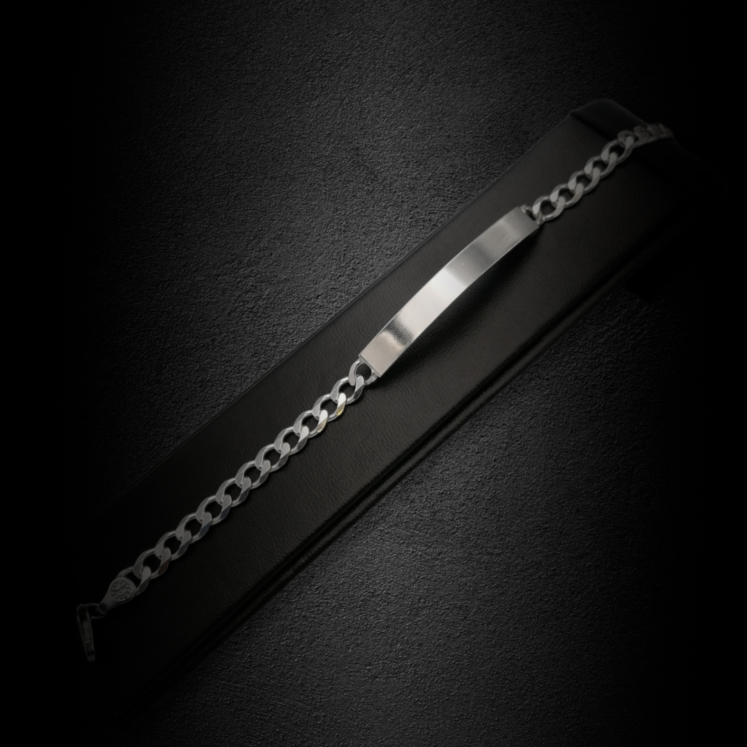 Esclava tejido cubano grosor 7 mm plata.925