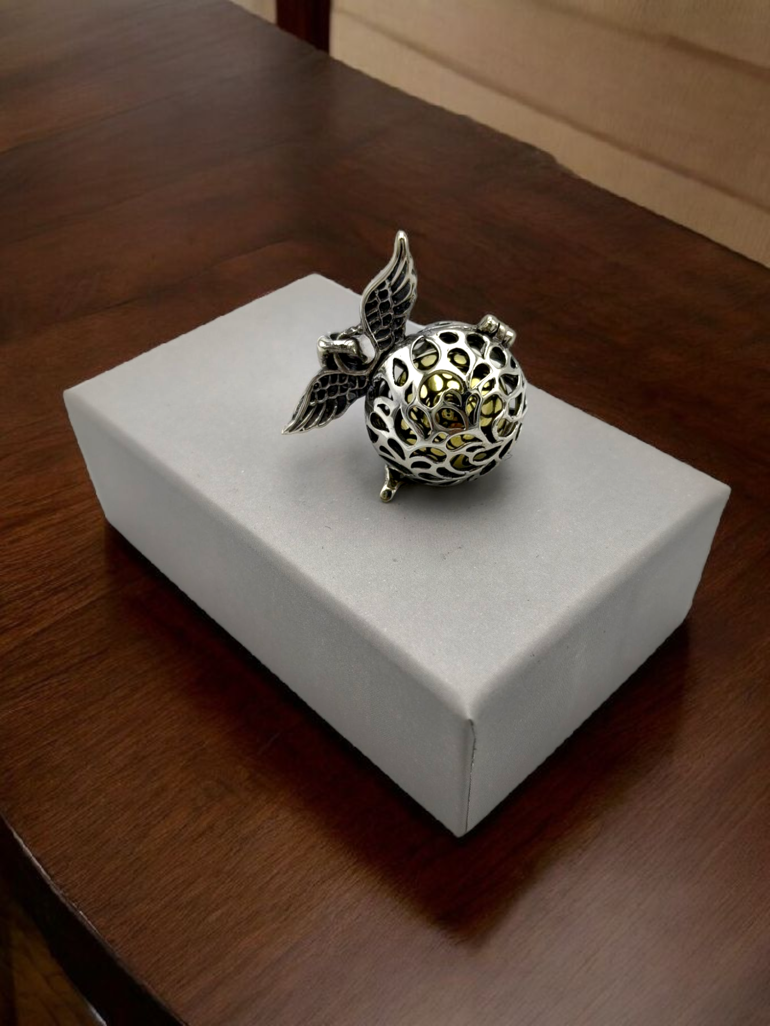 Dije Llamador de angeles con alitas de angel 