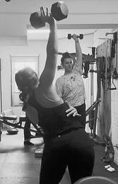 Gray Training Greenville SC personal trainer cueing form in strength and mobility workout