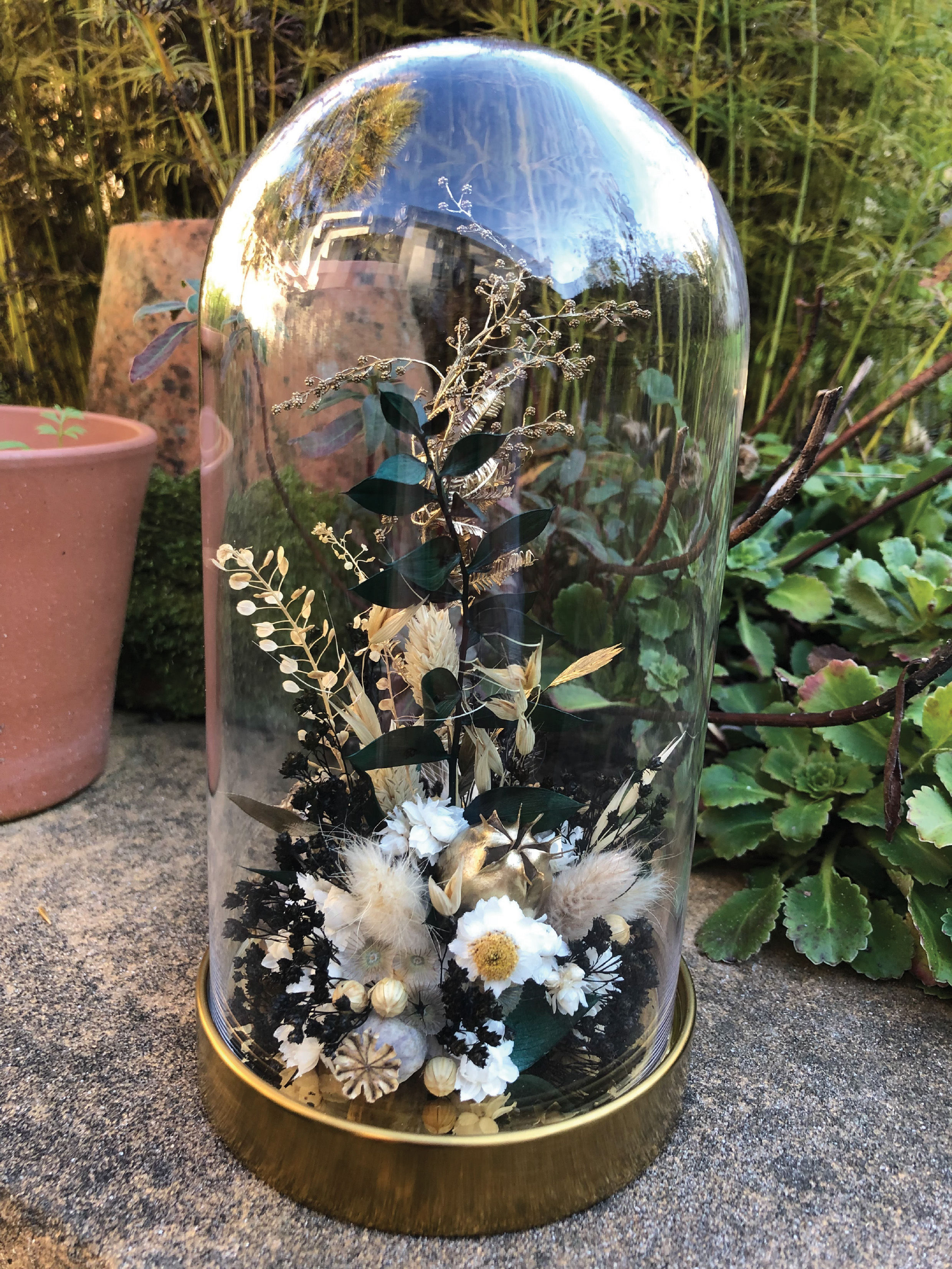 Cloche Or Blanc Forrest - Popp'yt Créations Florales