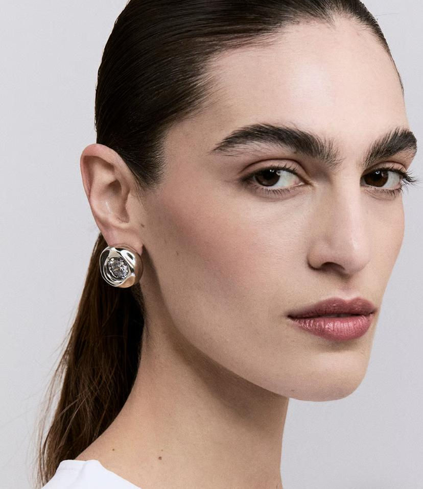 Miniatura: BRINCO MIDI MAR ZIRCONIA PRATA BOHO