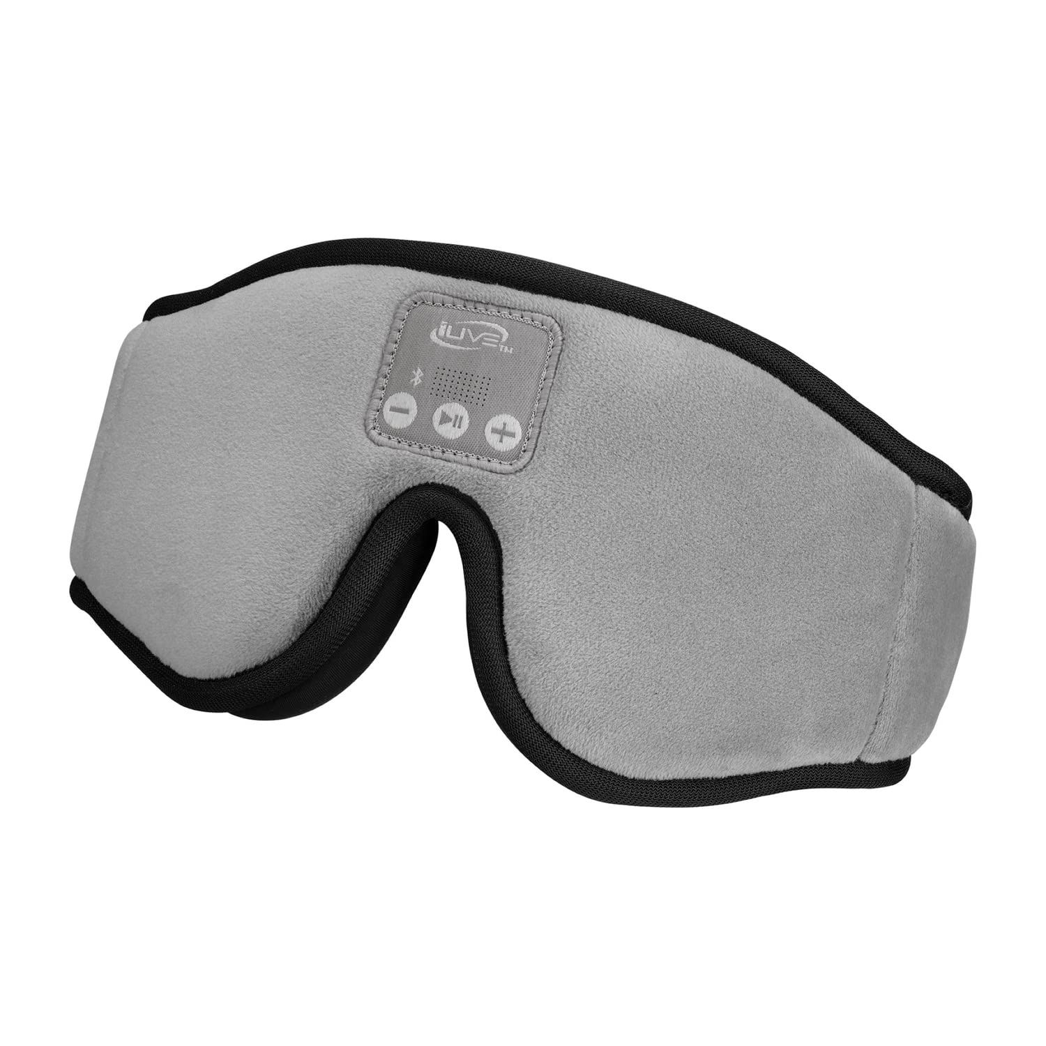 iLive IAHB33G Lights Out Bluetooth Sleep Mask Headphones with Speakerphone Gray