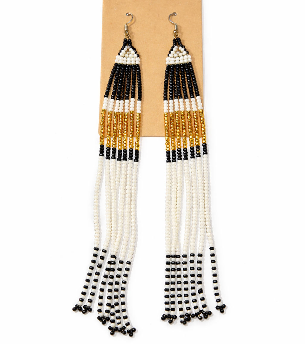 Beaded Maasai Fringe Earrings
