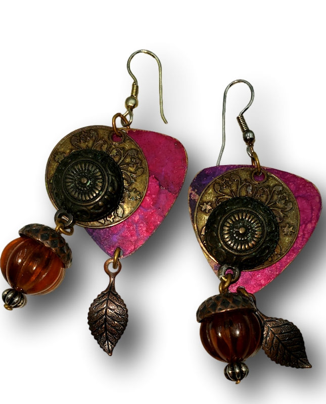 Thumbnail: Vintage Lot of 6 Eclectic Dangle Earrings – 1980s to 1990s – Boho and Statement