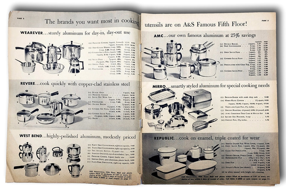 Thumbnail: Fall 1950 Abraham & Straus (A&S) Housewares Catalogue – 32 Pages of Mid-Century