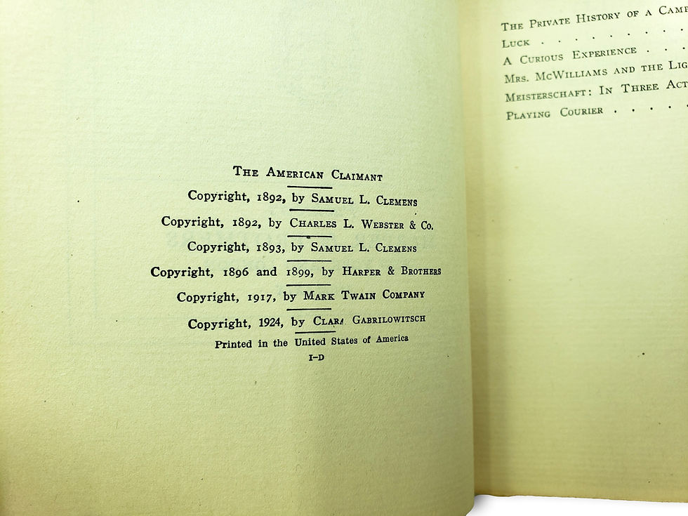 Thumbnail: Harper “Writings of Mark Twain” Memorial Edition (1929) — Partial Set, 11 Volume