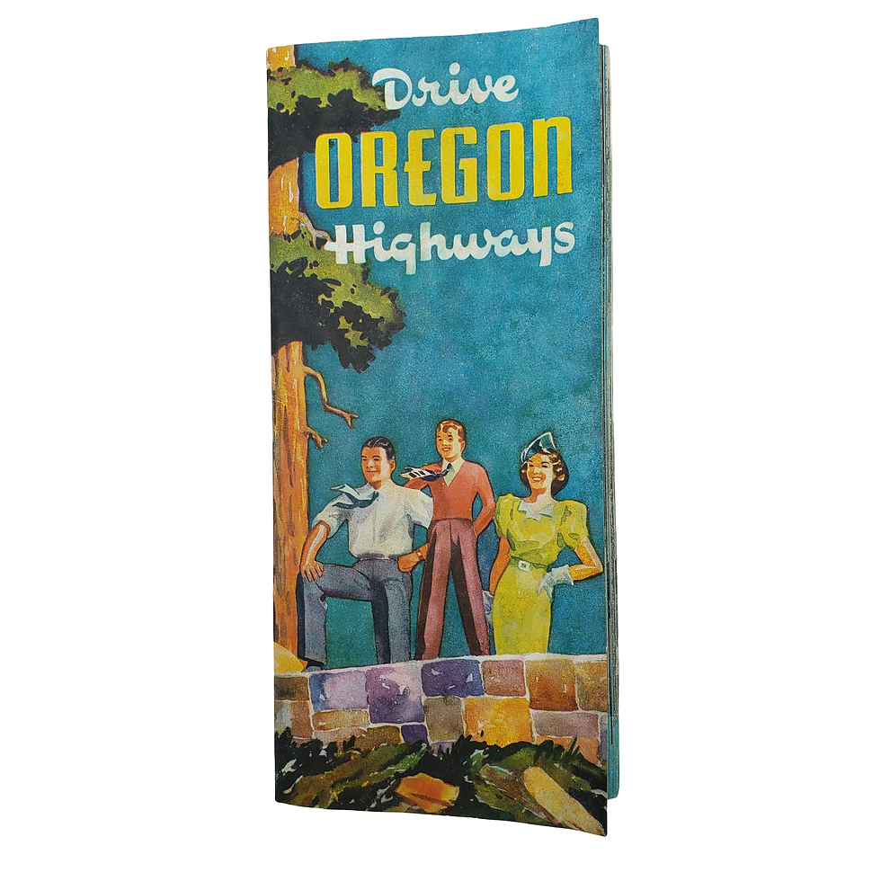 Thumbnail: 1930s Drive Oregon Highways Travel Brochure – Oregon Road Map – Bonneville Dam –
