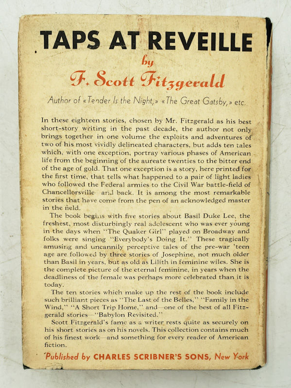 Thumbnail: First Edition, Second State of Taps at Reveille by F. Scott Fitzgerald