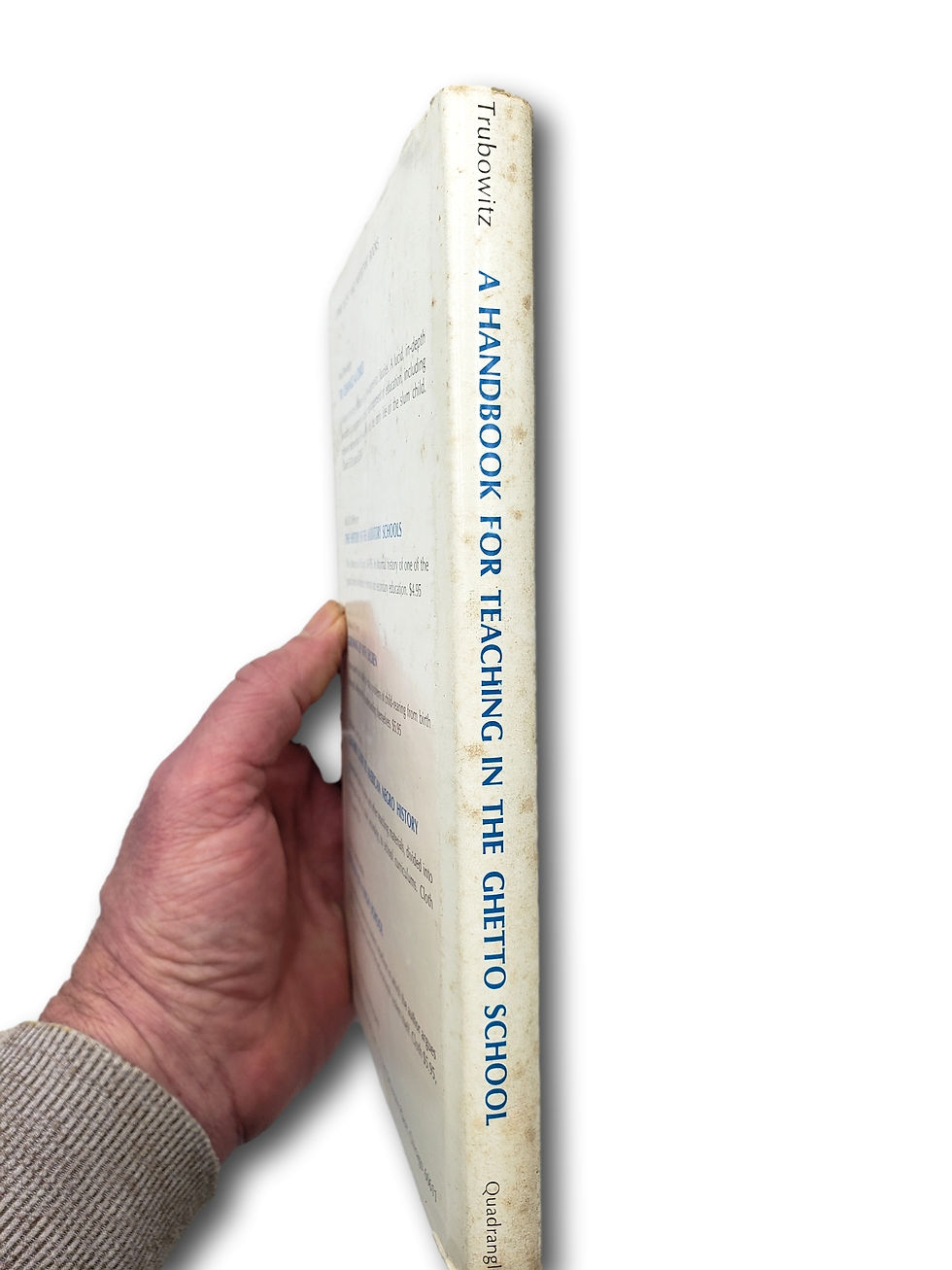 Thumbnail: 1968 A Handbook for Teaching in the Ghetto School — Sidney Trubowitz — HC/DJ — T