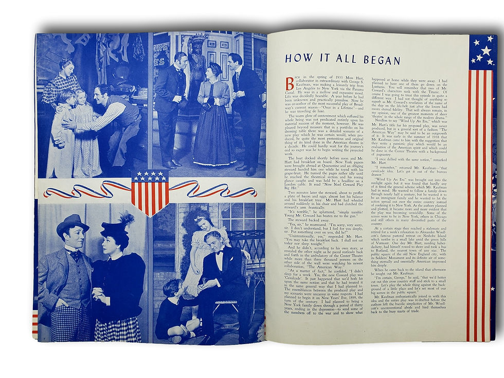 Thumbnail: 1939 “The American Way” Souvenir Program – Fredric March – Kaufman & Hart Patrio