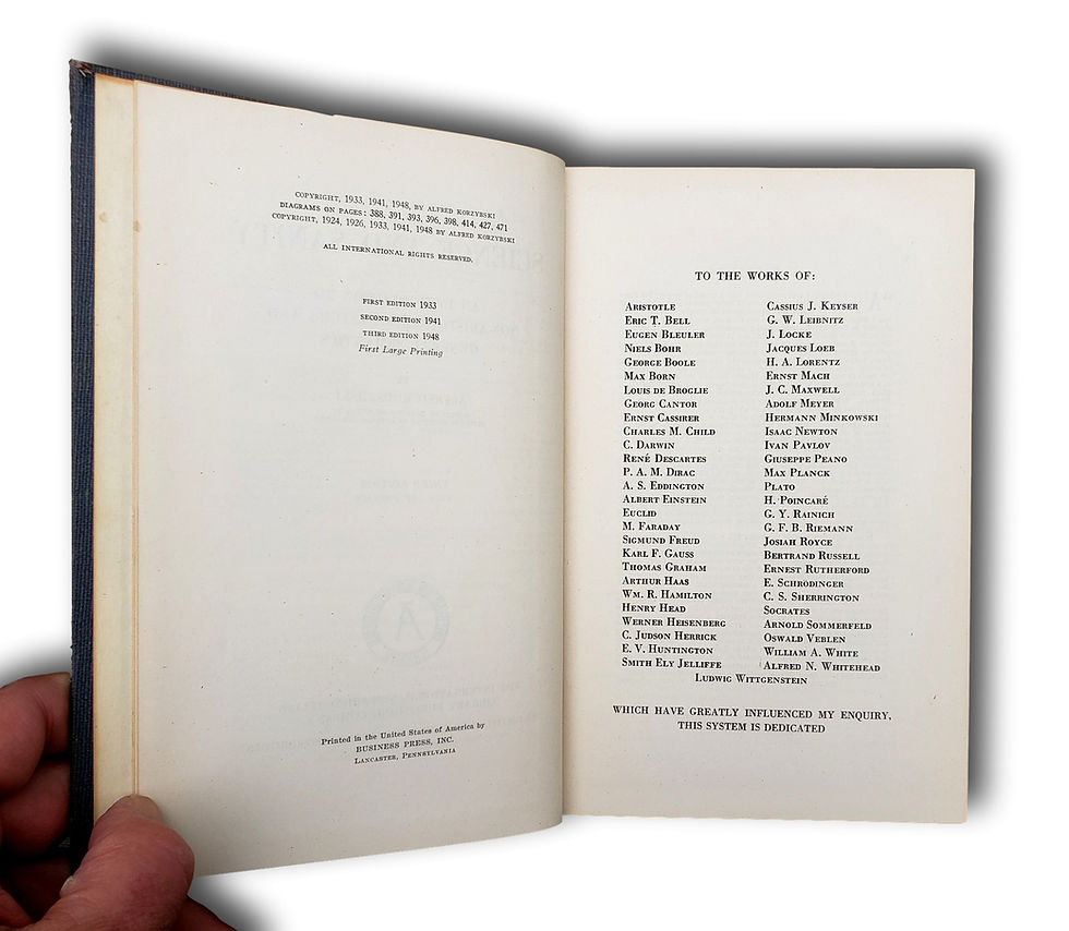 Thumbnail: Science and Sanity by Alfred Korzybski – 3rd Edition 1948 – Rare Semantics Class
