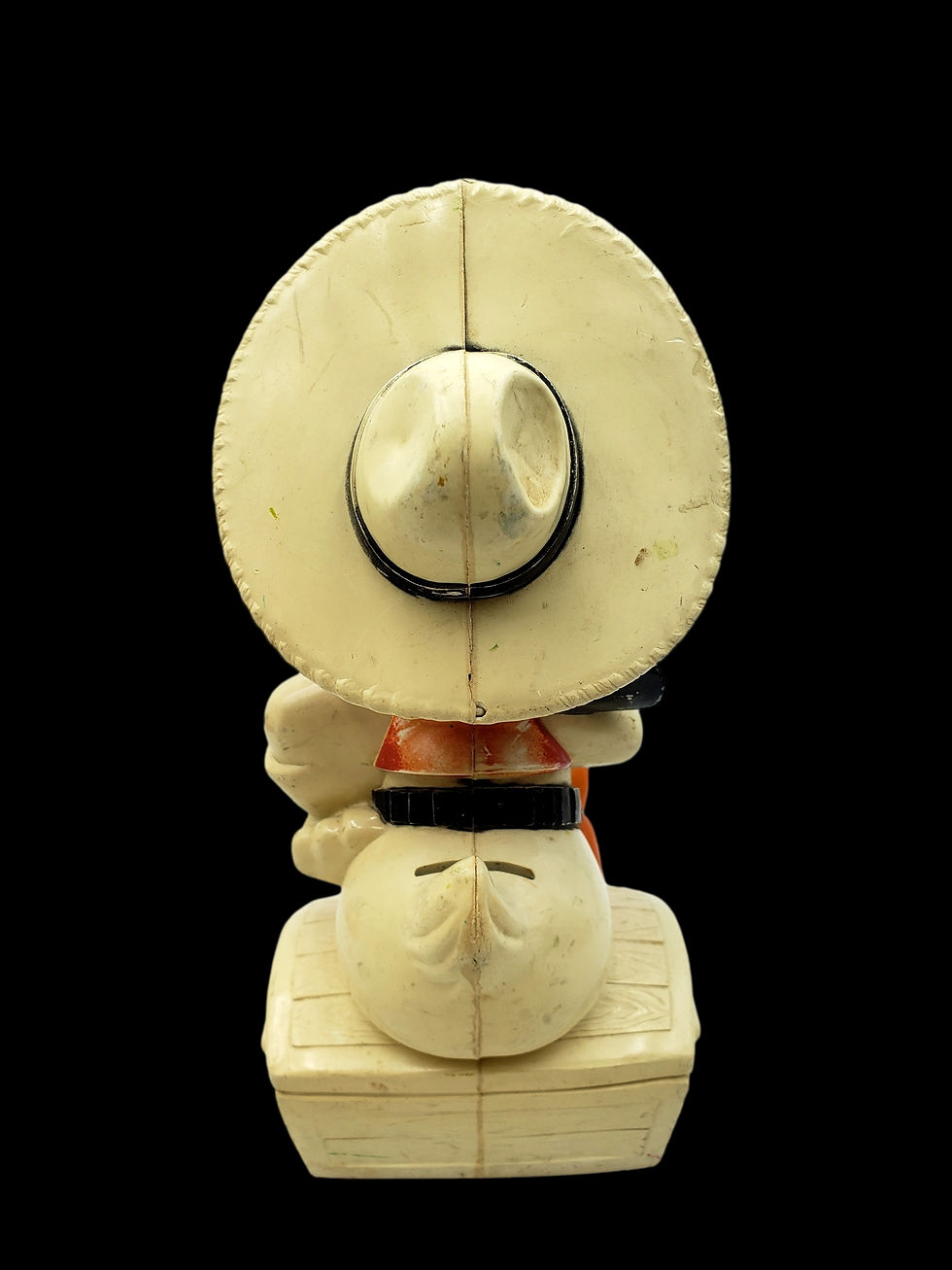 Thumbnail: 1950s Knickerbocker Donald Duck Cowboy Sheriff Hard Plastic Coin Bank – Walt Dis