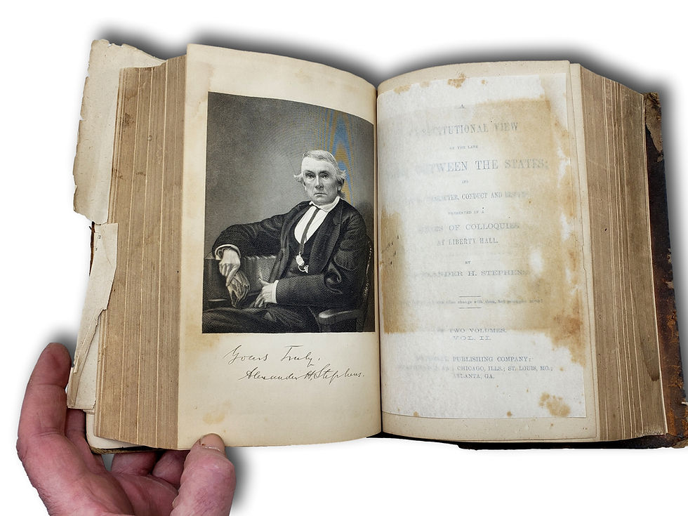 Thumbnail: Antique Civil War Book (1868) – A Constitutional View of the War Between the