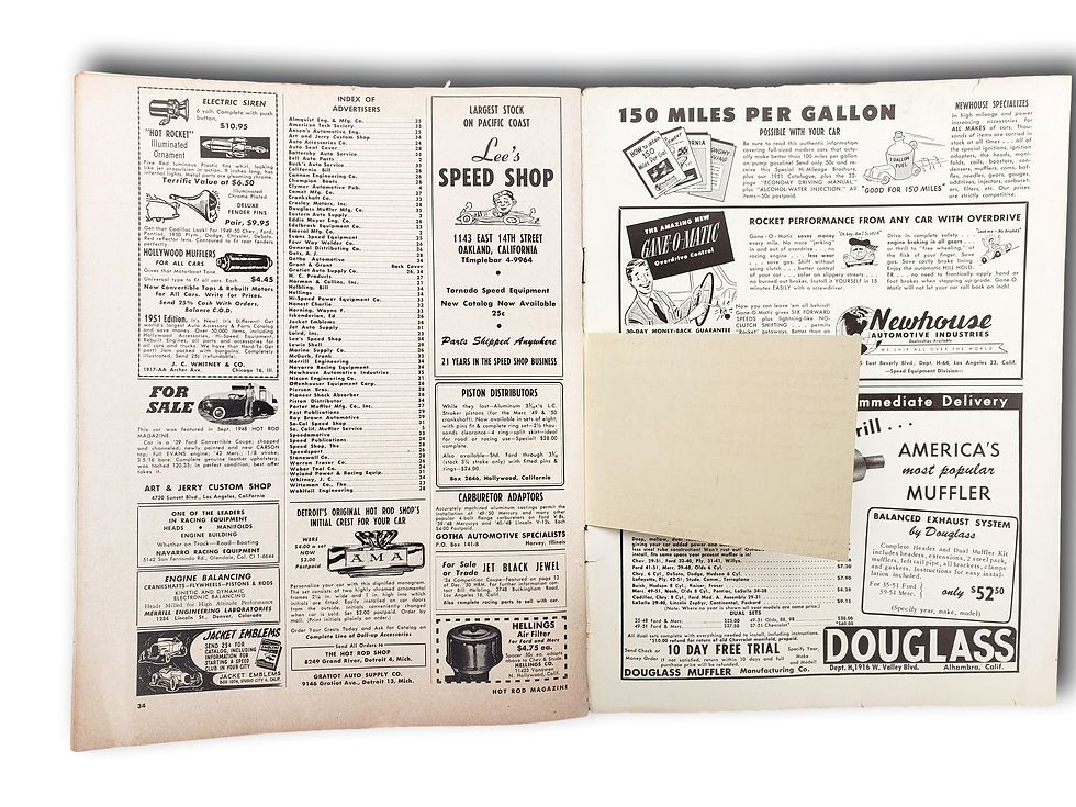 Thumbnail: 1951 HOT ROD Magazine — March Vol. 4 No. 3 — “On Your Head at 200 MPH!” Bonnevil